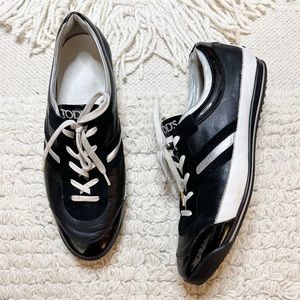 TOD’S black and white leather sneakers 38
